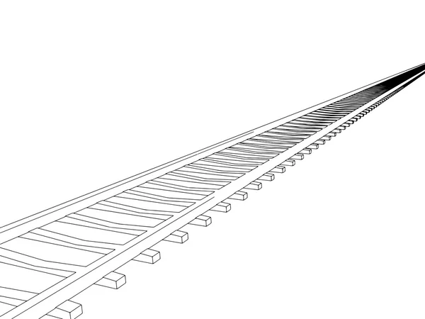 Vektorbild Eisenbahnstrecke — Stockvektor