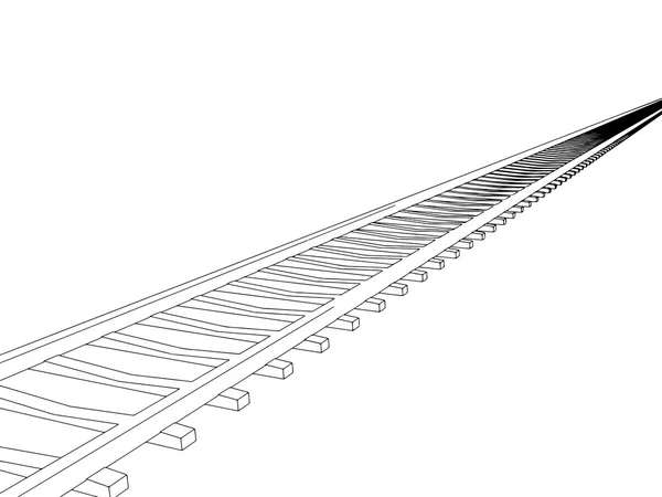 벡터 이미지 철도 트랙 — 스톡 벡터