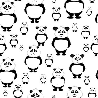 Vektör seamless modeli ayı Panda