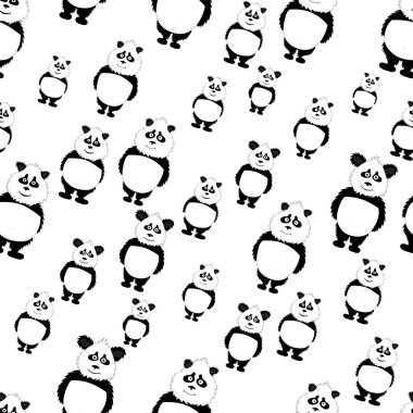 Vektör seamless modeli ayı Panda