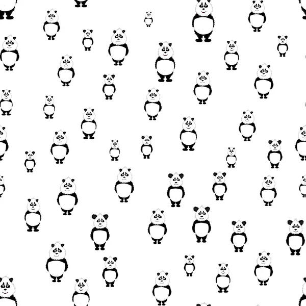 Vektör seamless modeli ayı Panda