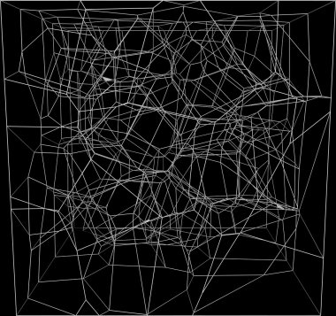 Vektör soyut fraktal siyah arka plan