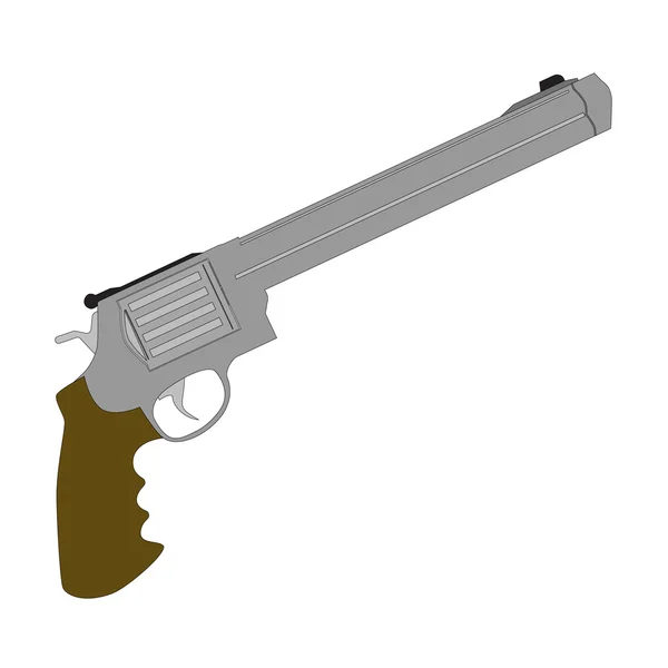 Vector pistool revolver en militaire revolver. — Stockvector