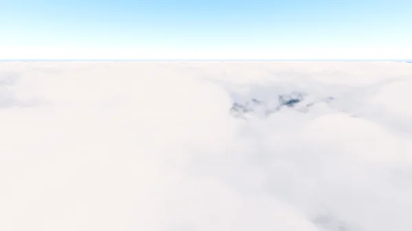 Ciel et nuages ilustration rendu 3D — Photo