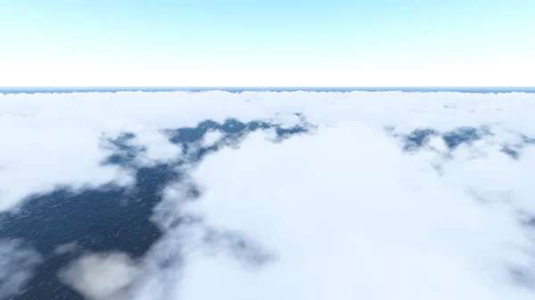 Ciel et nuages ilustration rendu 3D — Photo