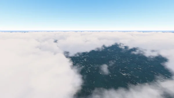 Ciel et nuages ilustration rendu 3D — Photo