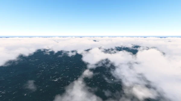 Ilustración Cielo y Nubes Visualización 3D — Foto de Stock