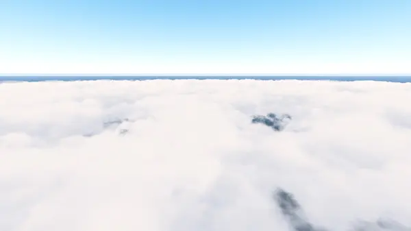 Ciel et nuages ilustration rendu 3D — Photo