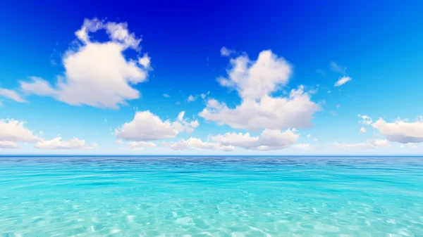 Cielo marino tropicale nuvole blu — Foto Stock