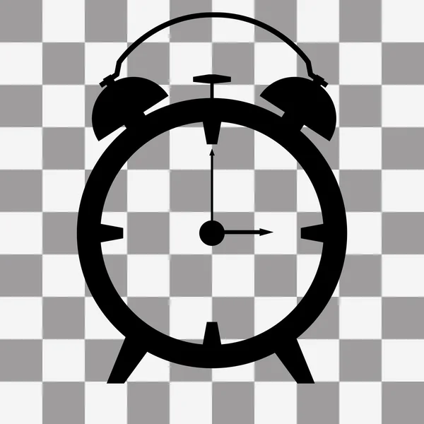 Vector icono de reloj despertador en transparente — Vector de stock