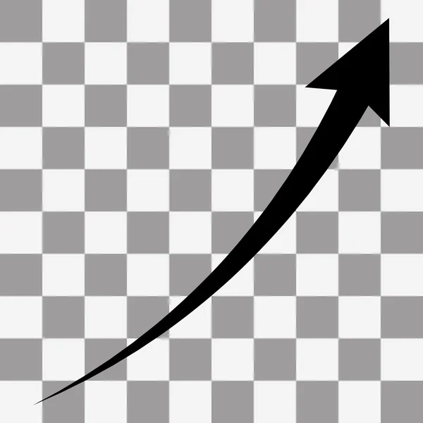 Flèche noire vectorielle Infographie, graphique — Image vectorielle