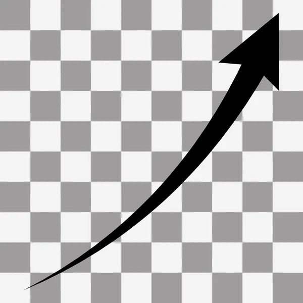 Seta preta vetorial Infográfico, gráfico — Vetor de Stock