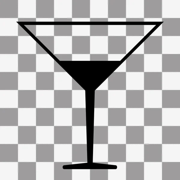 Koktejl ikona na transparentní — Stockový vektor