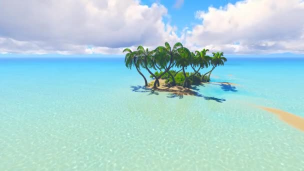 Tropická pláž za slunečného dne — Stock video