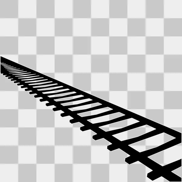 Demiryolu simge vektör işaret üstünde saydam — Stok Vektör