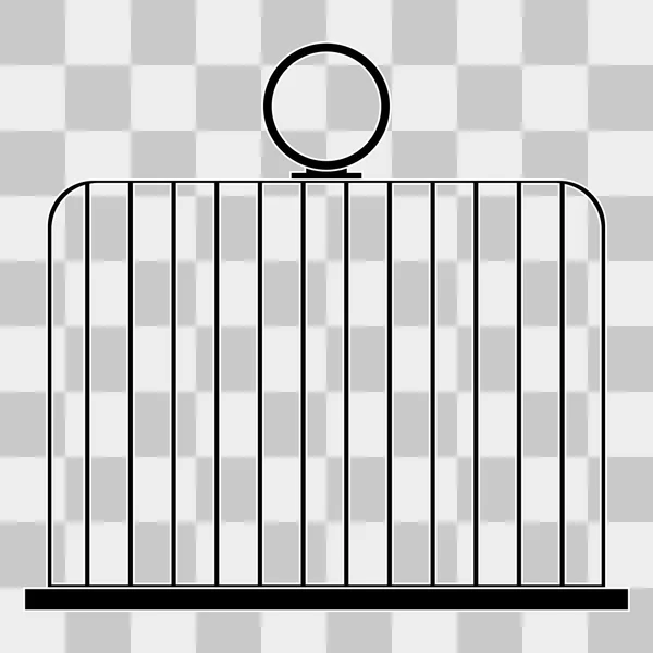 矢量鸟笼上透明的图标 — 图库矢量图片