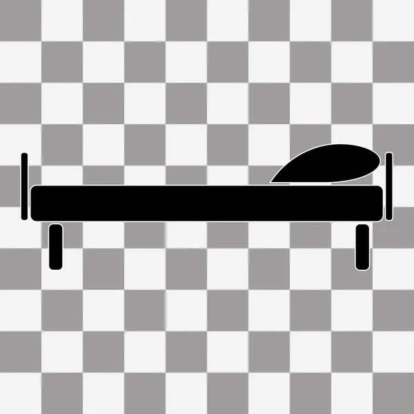 Flat Vector L'icône du lit. Symbole hôtel . — Image vectorielle
