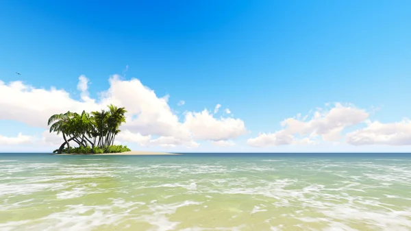 Нетронутый тропический песчаный пляж — стоковое фото
