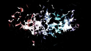 Çarpıcı ışıklar ve alevler üçgen ile karışık