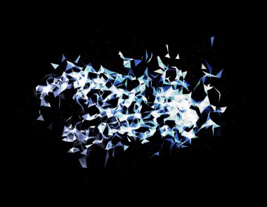 Çarpıcı ışıklar ve alevler üçgen ile karışık