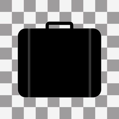 Şeffaf vektör siyah çanta simgesini