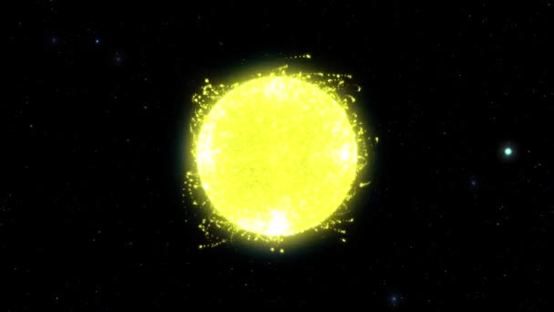 Superfície solar altamente realista com erupções — Vídeo de Stock