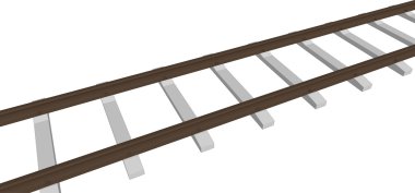 Vektör Demiryolu demiryolu parça siluetleri.