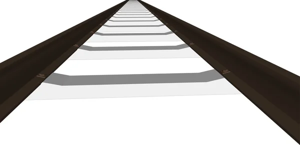 Silhouette del binario ferroviario vettoriale . — Vettoriale Stock
