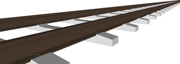 Sílhuetas da via férrea de vectores . — Vetor de Stock