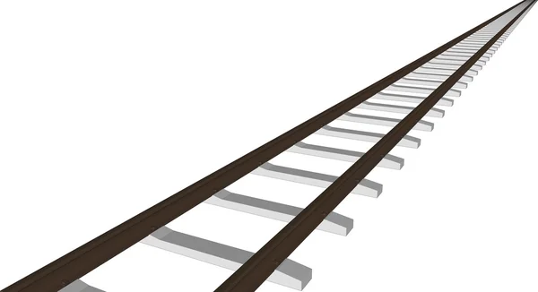 Vector ferrocarril vías siluetas . — Vector de stock