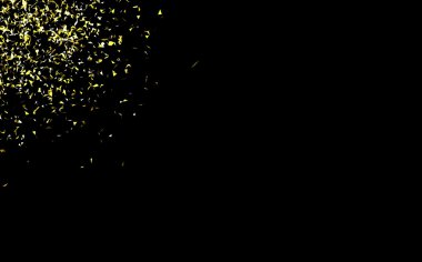 Bir siyah vektör altın konfeti