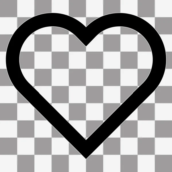 Coeur icône vecteur sur un transparent — Image vectorielle