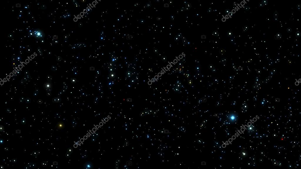 Ciel De Nuit Avec Des étoiles Brillantes Vector Image