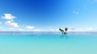 Mercan Adası Deniz 3d render