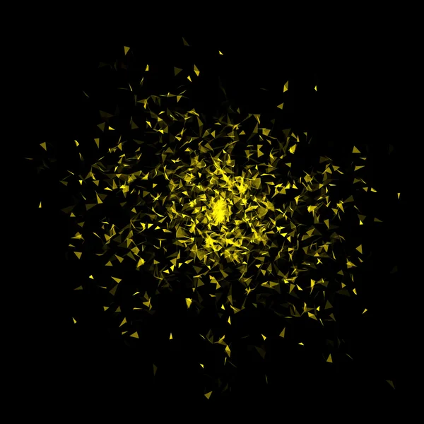 골든 벡터 폭발 구름. — 스톡 벡터