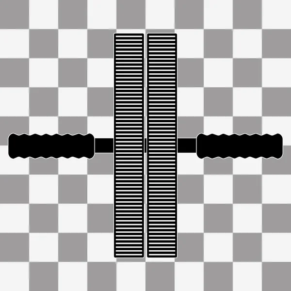 Vector zwart roll pictogram Roller pers — Stockvector