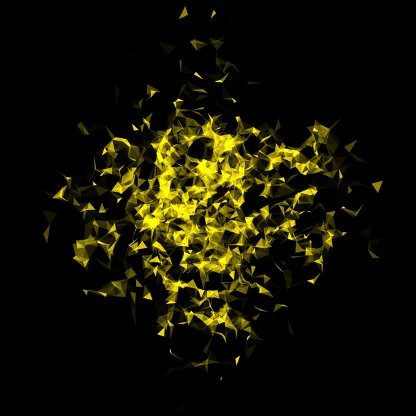 Nuage d'explosion vectoriel doré . — Image vectorielle