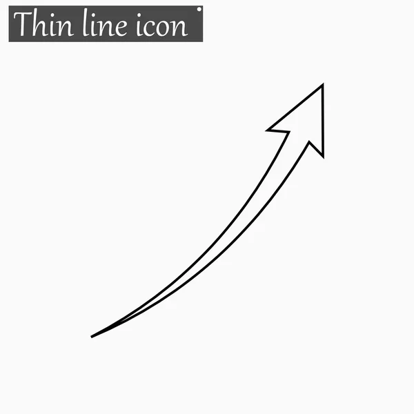 Flecha Infografía, icono del gráfico Vector Estilo línea delgada — Vector de stock