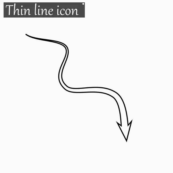 Ok simgesi vektör stil ince çizgi — Stok Vektör