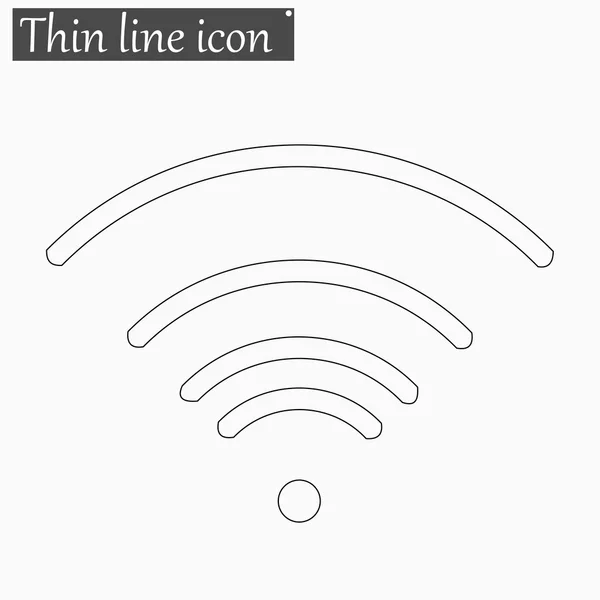 Wi-Fi ikon a vékony vonal vektor stílusa — Stock Vector