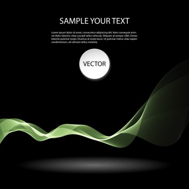 Siyah arka plan üzerinde renkli soyut dalgalar