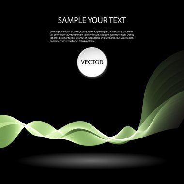 Siyah arka plan üzerinde renkli soyut dalgalar