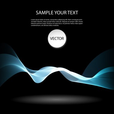 Siyah arka plan üzerinde renkli soyut dalgalar