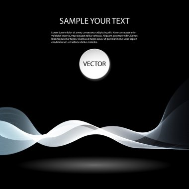 Siyah arka plan üzerinde renkli soyut dalgalar