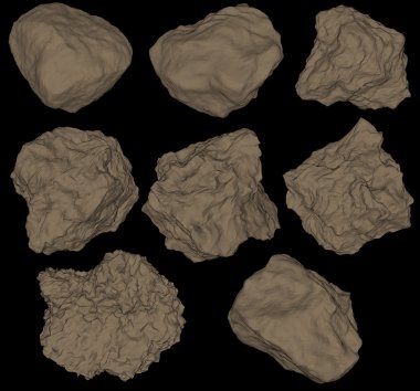 Kayalar ve taşlar tek vektör