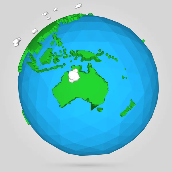 Vectorillustratie poly earth globe. — Stockvector