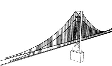 Golden Gate Köprüsü - San Francisco vektör