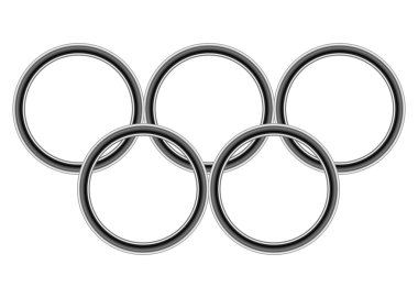 Vektör görüntü olimpik halka siyah metal
