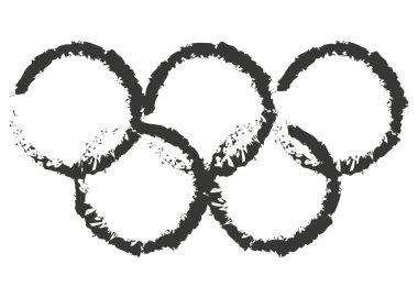 Vektör görüntü olimpik halka siyah fırça