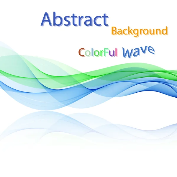 Vector Ondes fumées colorées abstraites sur miroir — Image vectorielle